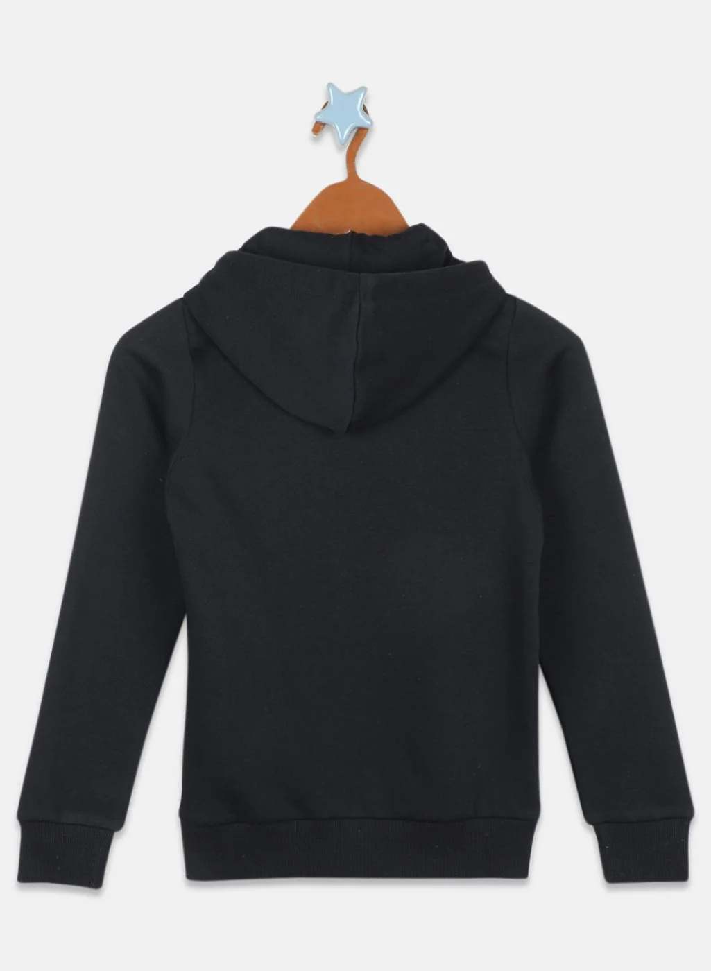 Girls Black Printed Sweatshirt - Image 2