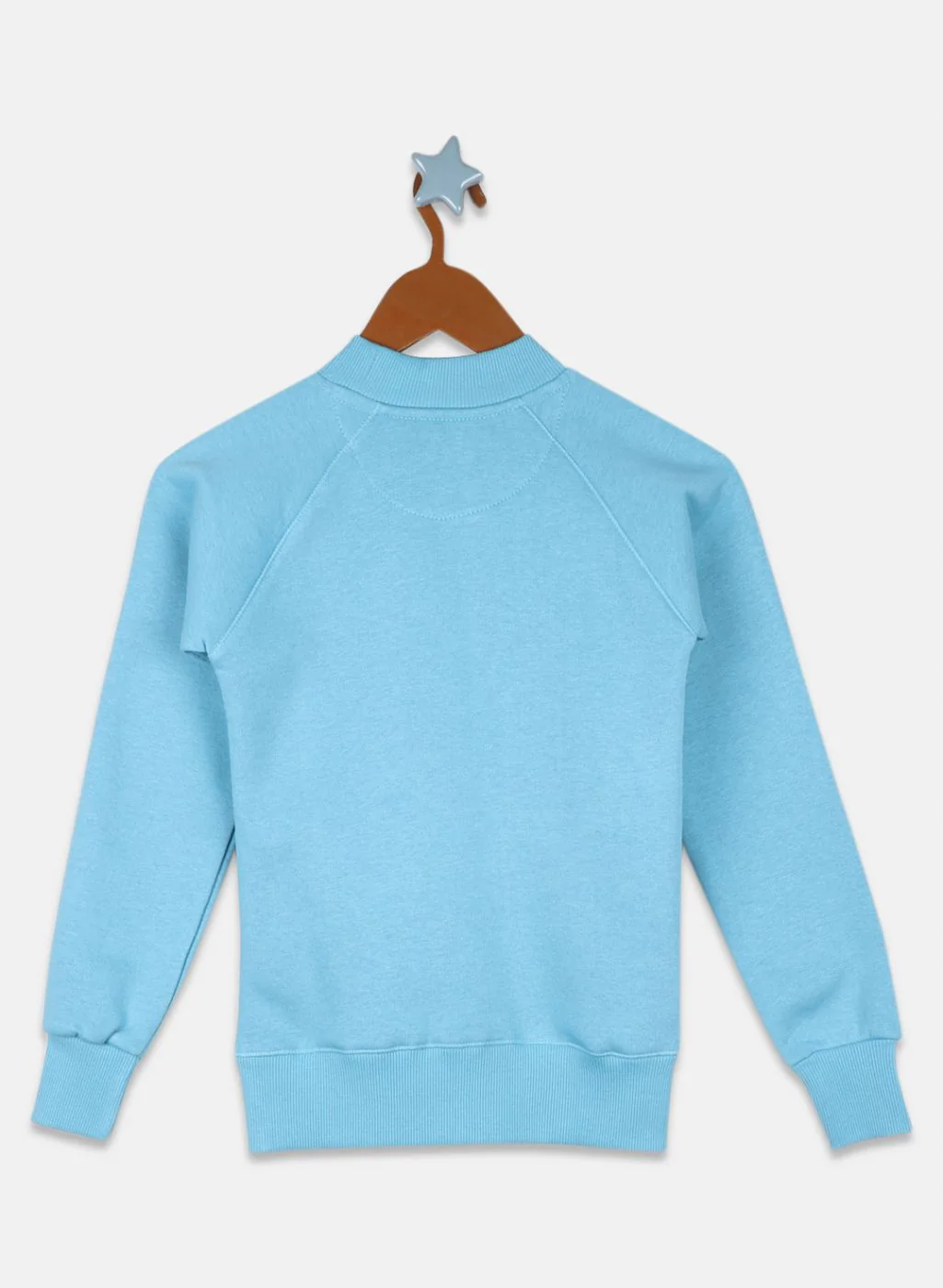 Girls Blue Printed Sweatshirt - Image 2