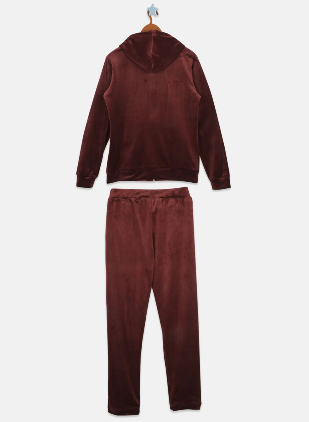 Girls Brown Solid Tracksuit - Image 2