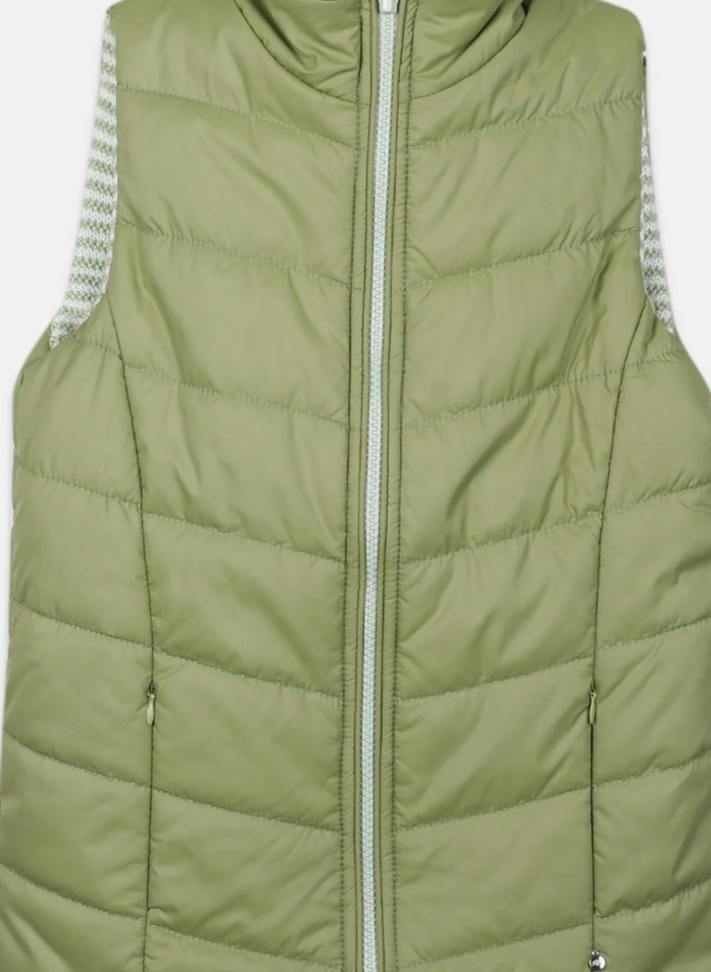 Girls Light Green Check Jacket - Image 3
