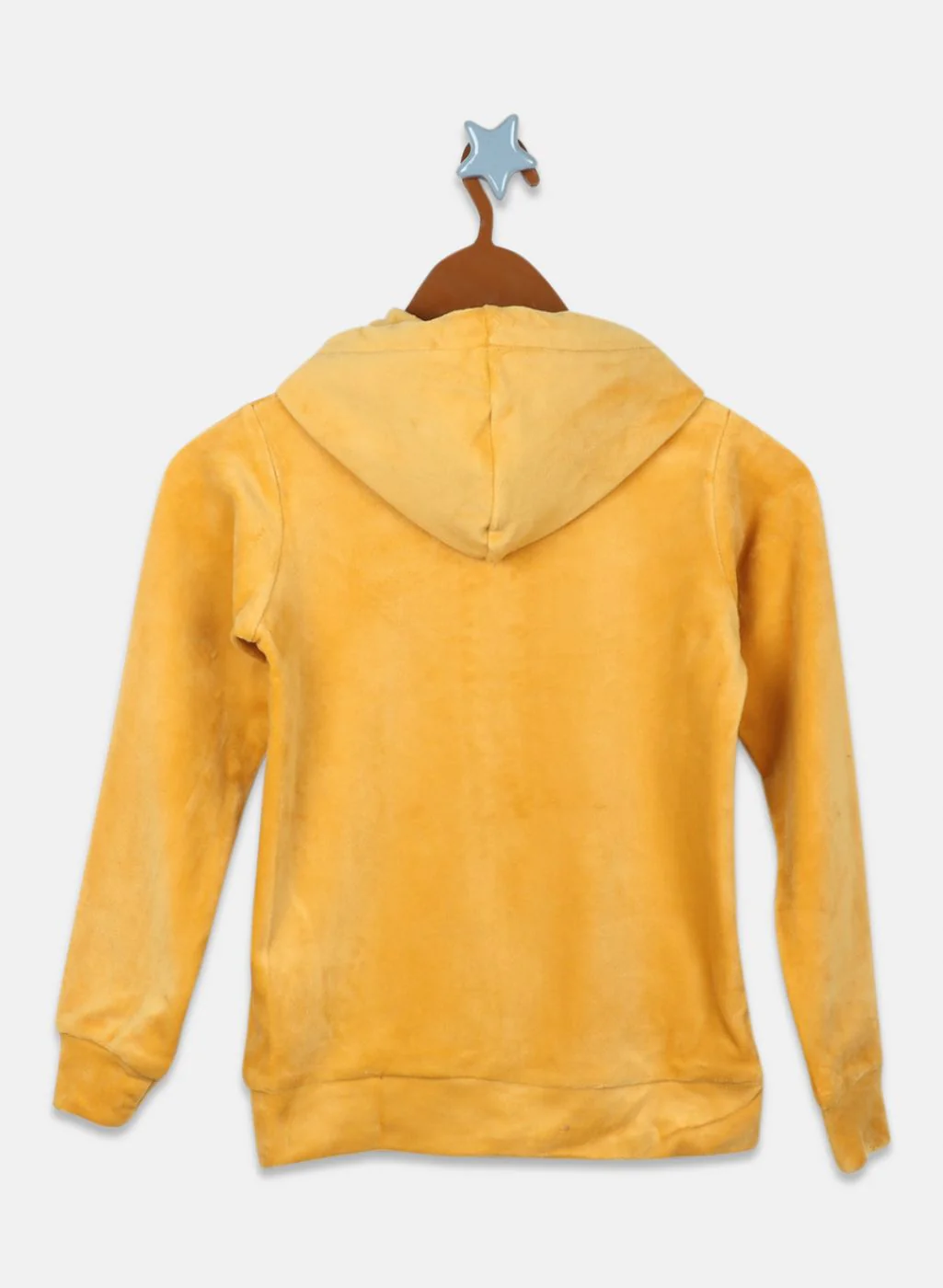 Girls Mustard Solid Sweatshirt - Image 2