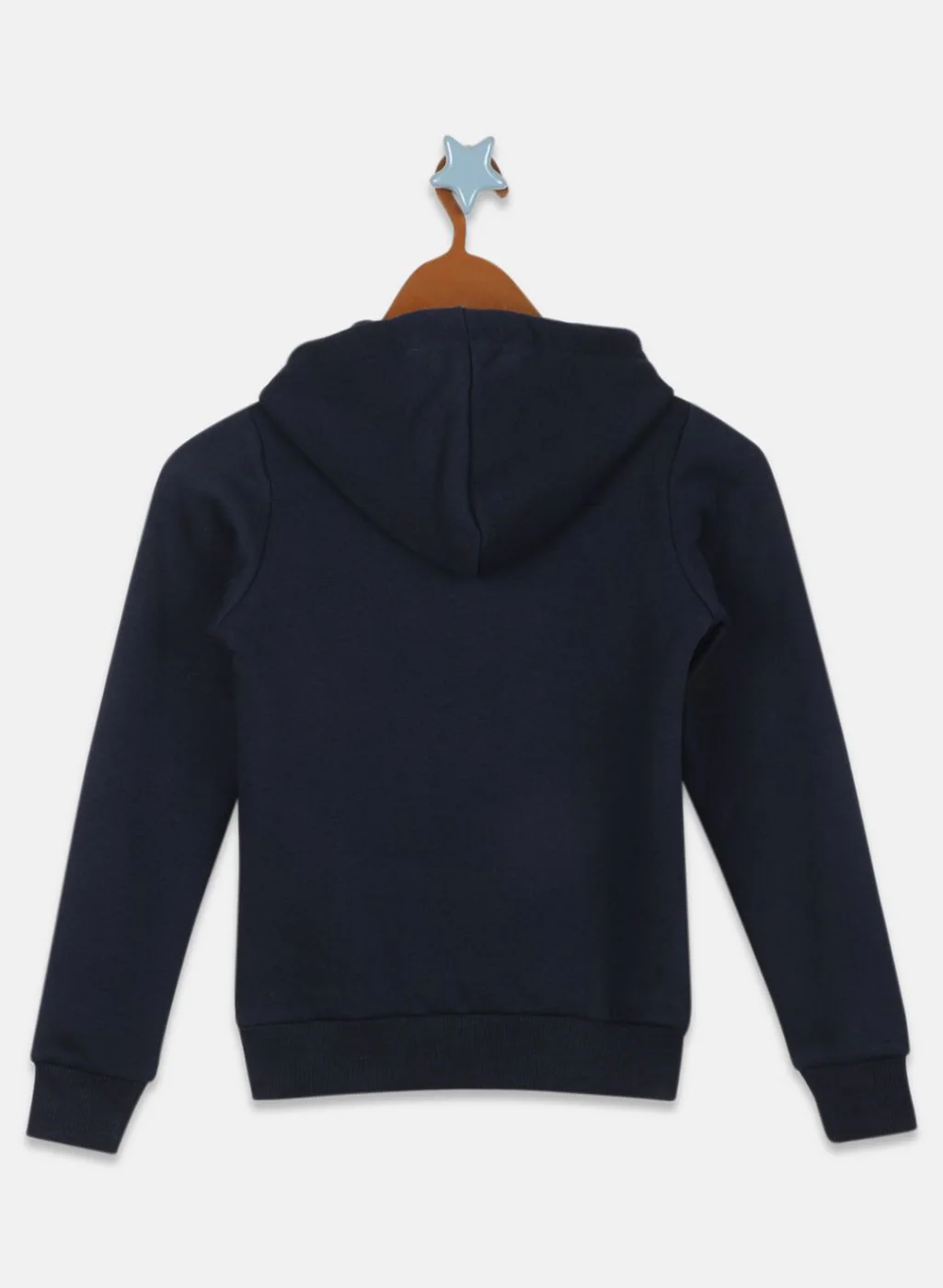Girls NAvy Blue Printed Sweatshirt - Image 2