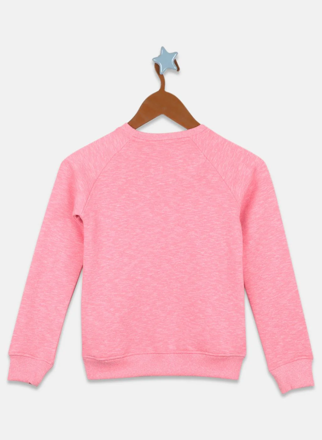 Girls Pink Printed Sweatshirt - Image 2