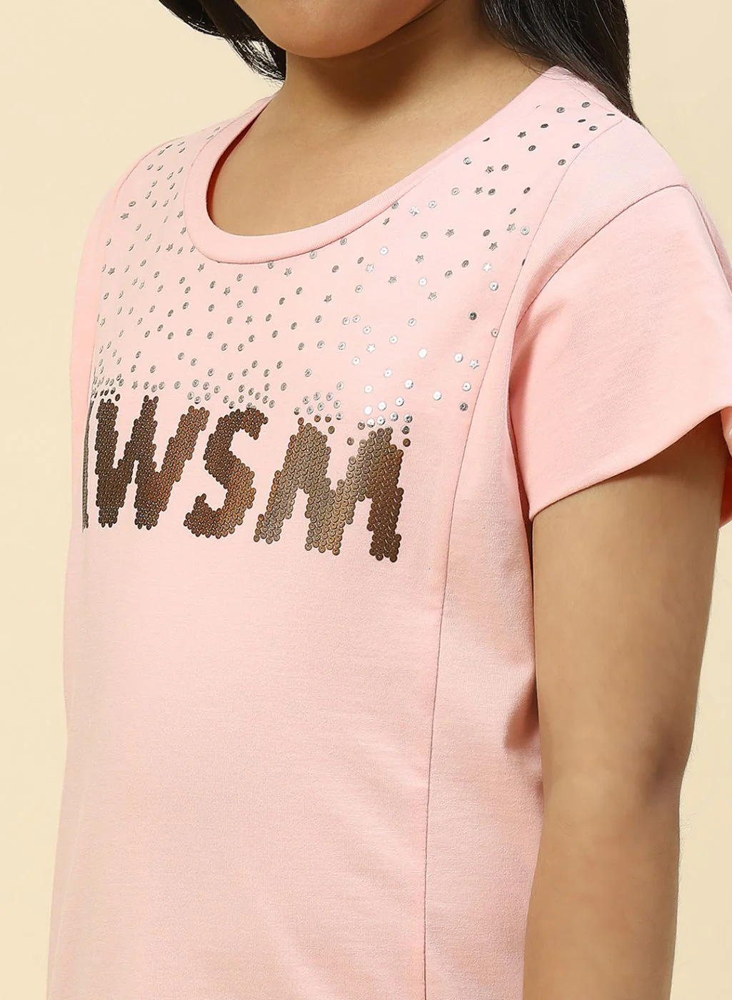 Girls Pink Printed Top - Image 6
