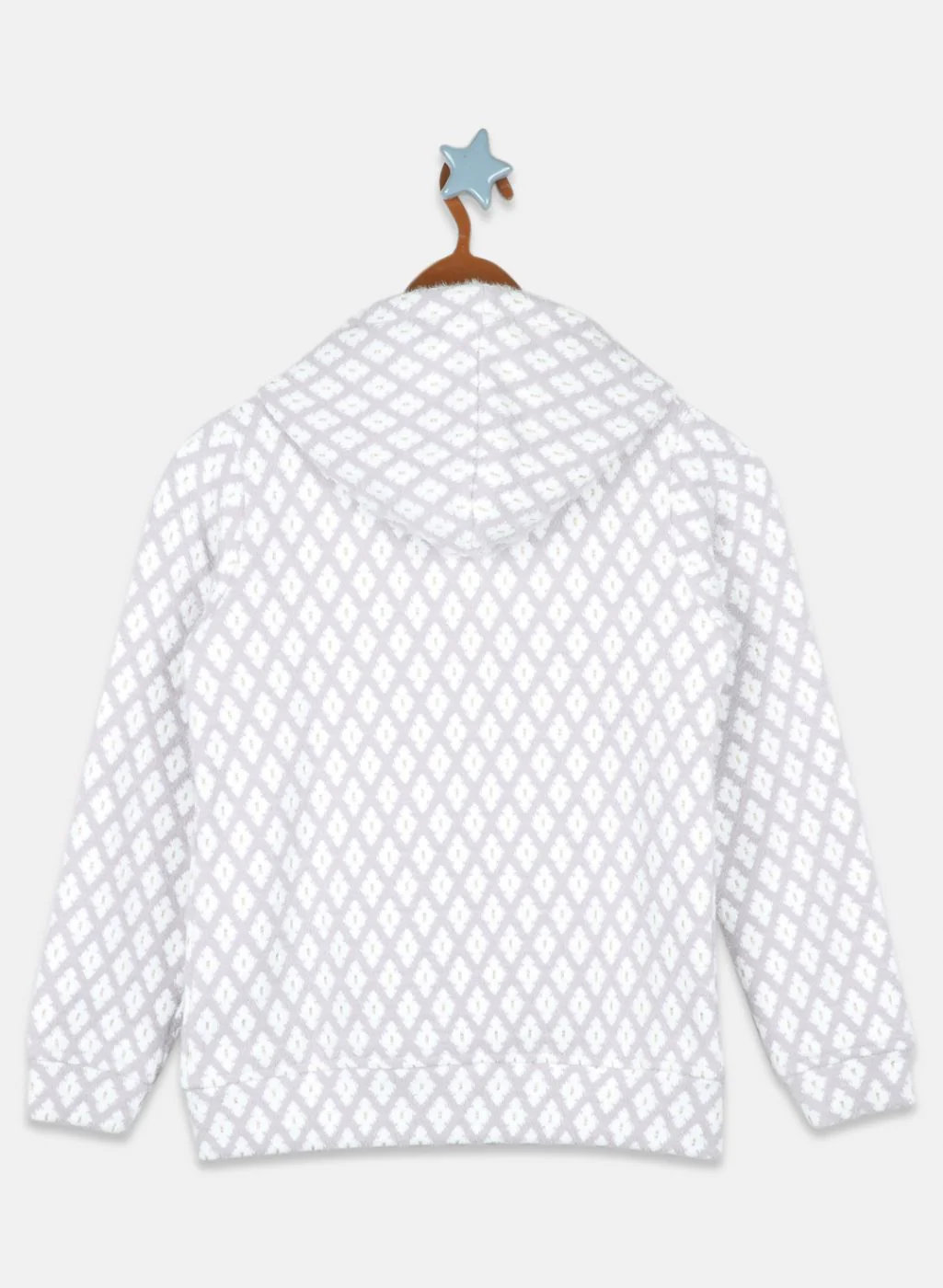 Girls Purple Jaquard Sweatshirt - Image 2
