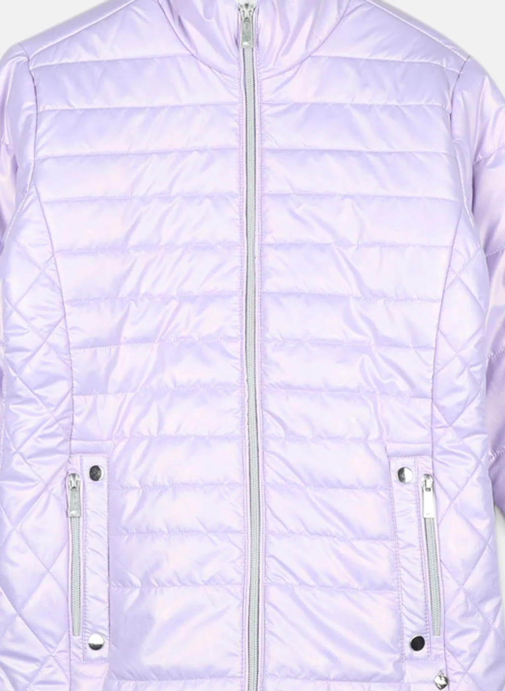 Girls Purple Printed Jacket - Image 3