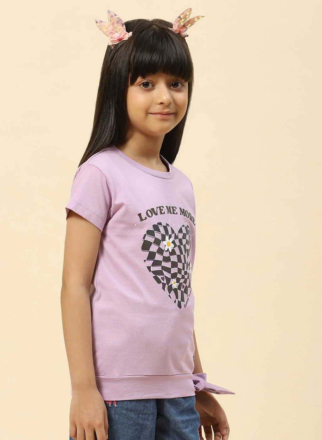 Girls Purple Printed Top - Image 4