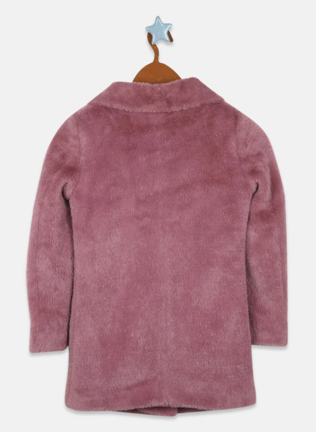 Girls Purple Solid Coat - Image 2
