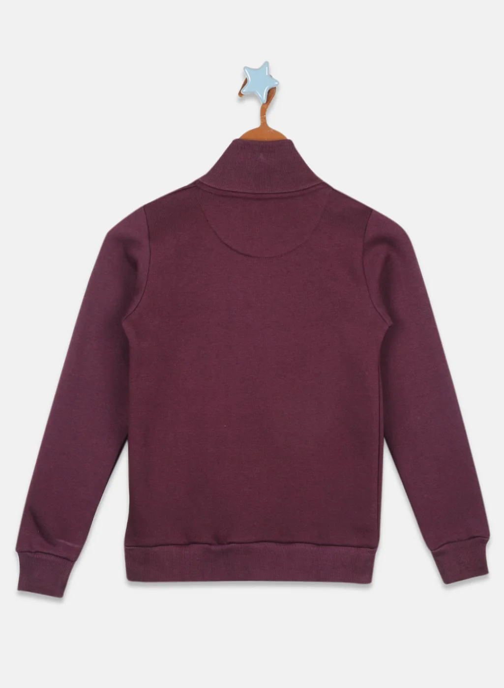 Girls Purple Solid Sweatshirt - Image 2