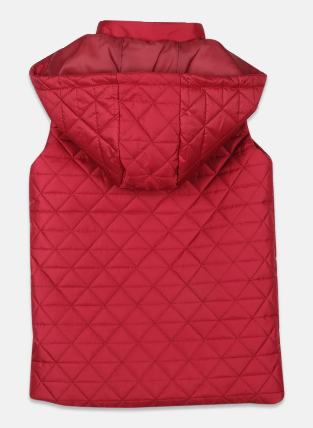 Girls Red Solid Jacket - Image 2