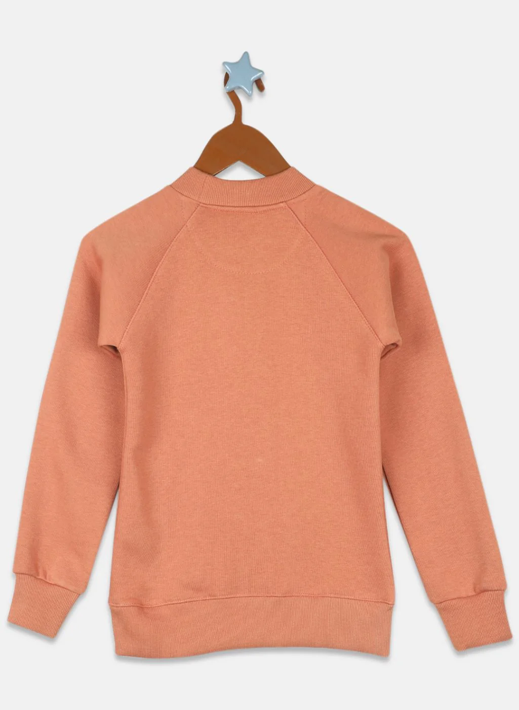 Girls Rust Orange Printed Sweatshirt - Image 2