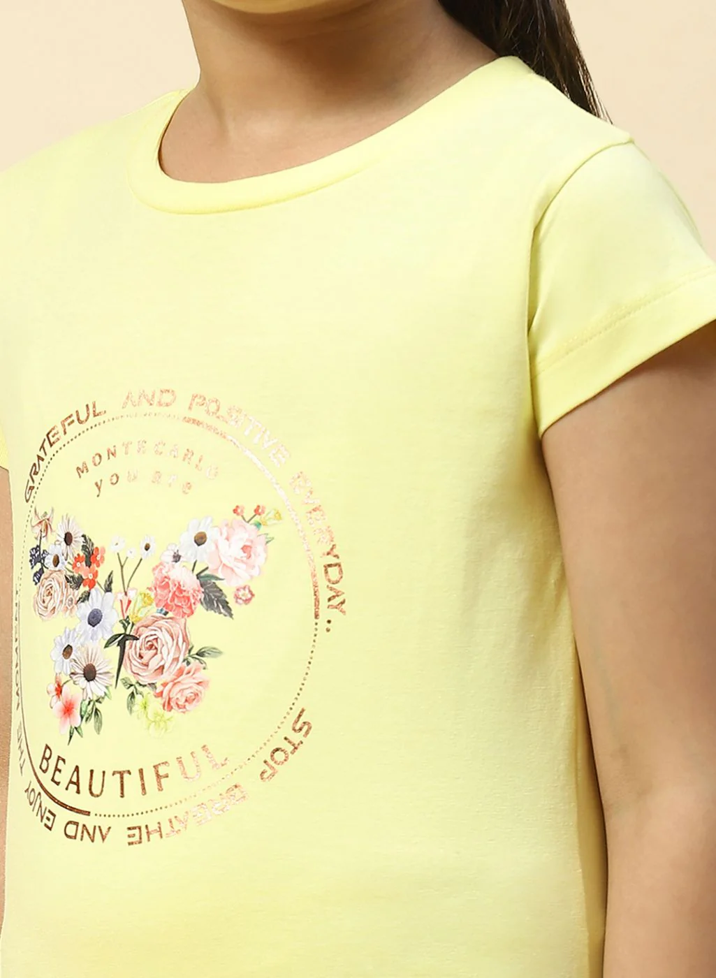 Girls Yellow Printed Top - Image 6