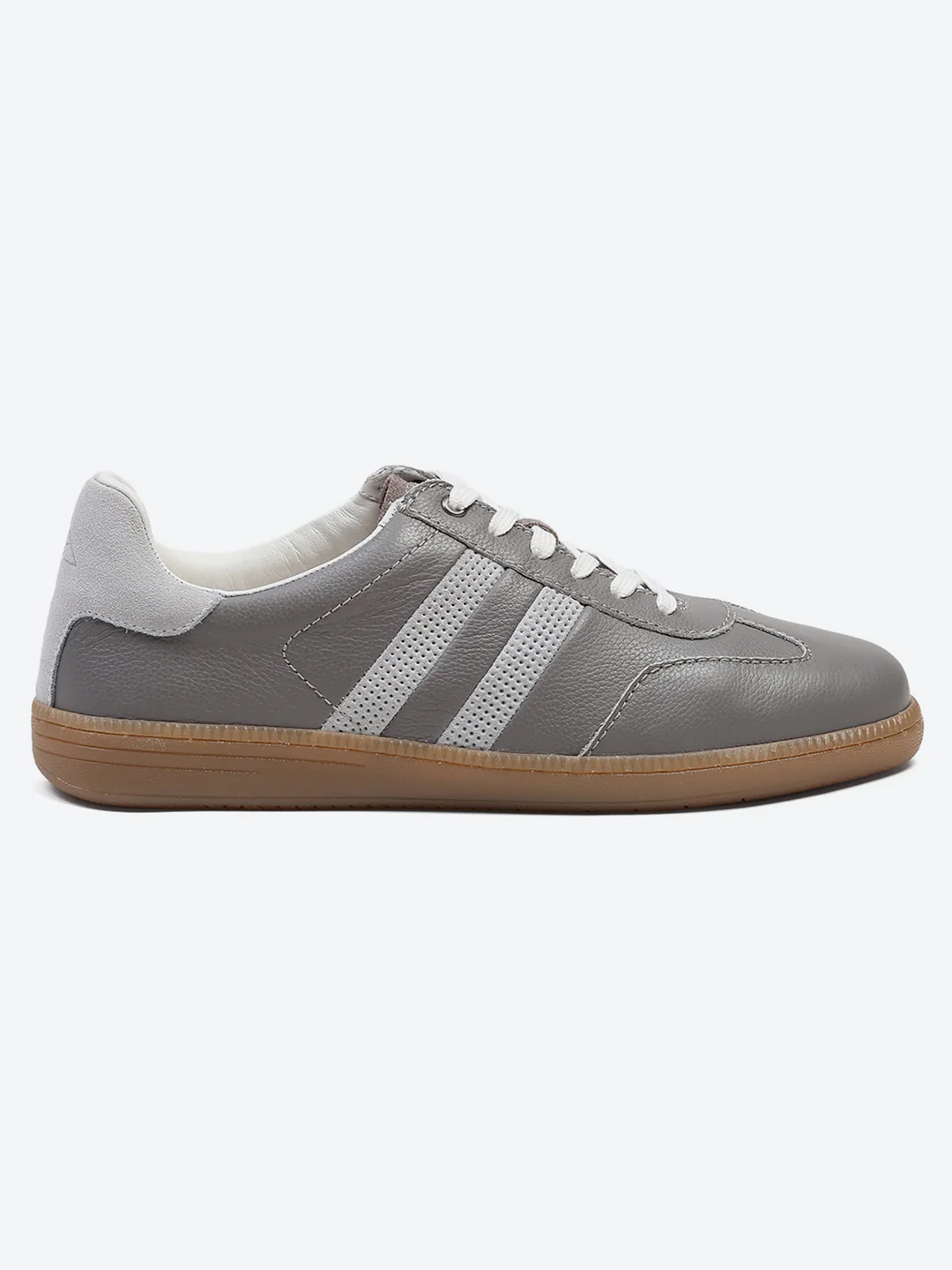 Monte Carlo Grey Smart Lace-Up Casual Sneakers for Men - Image 5