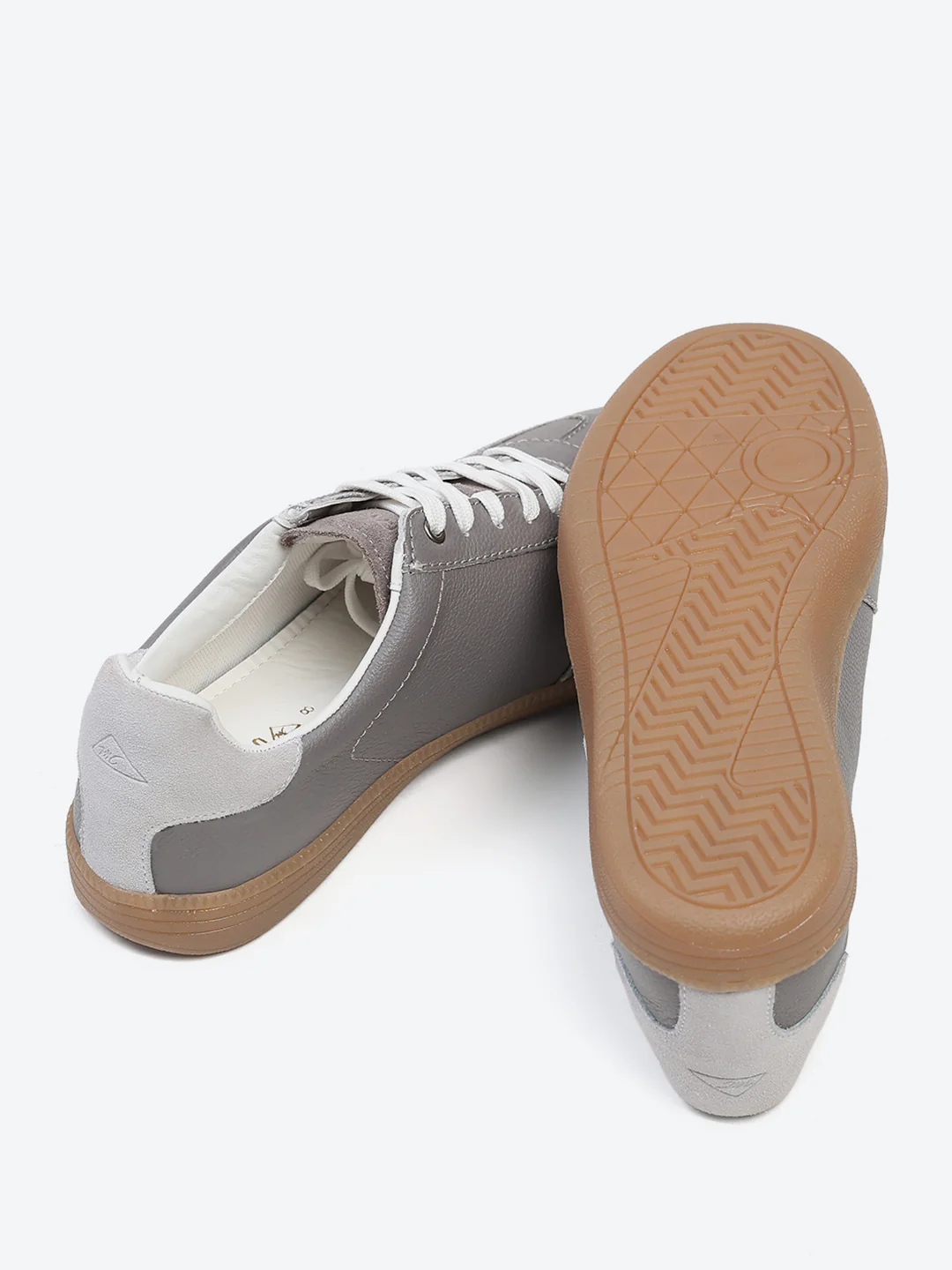Monte Carlo Grey Smart Lace-Up Casual Sneakers for Men - Image 8