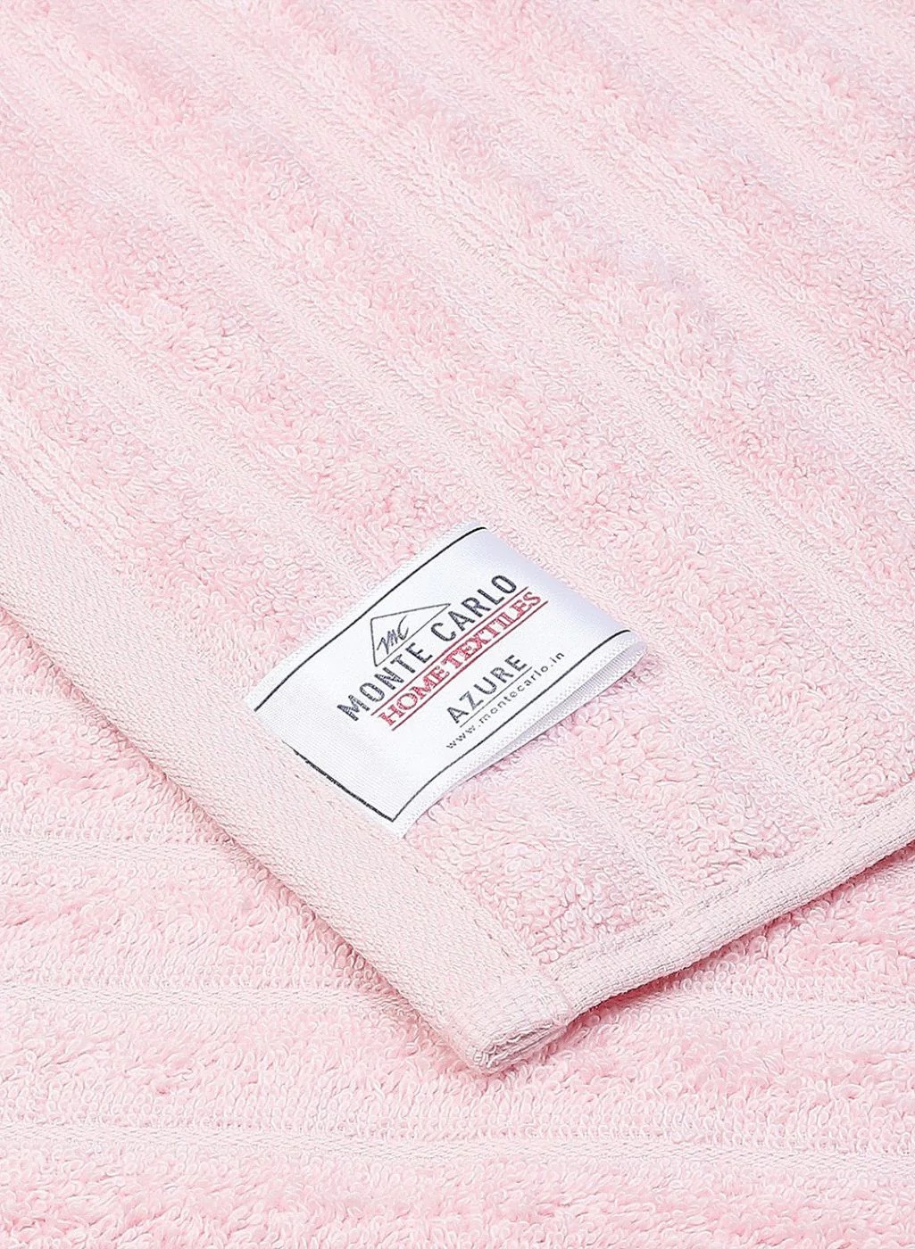 Light Pink Cotton 525 GSM Towel Set Pack of 2 (1 Bath & 1 Hand Towel) - Image 4
