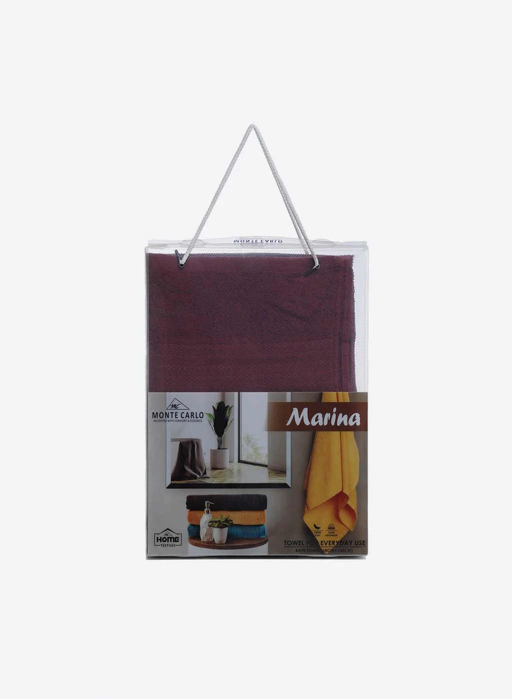 Maroon Cotton 400 GSM Bath Towel - Image 5