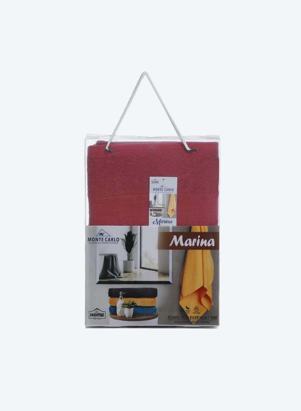 Maroon Cotton 400 GSM Bath Towel - Image 5