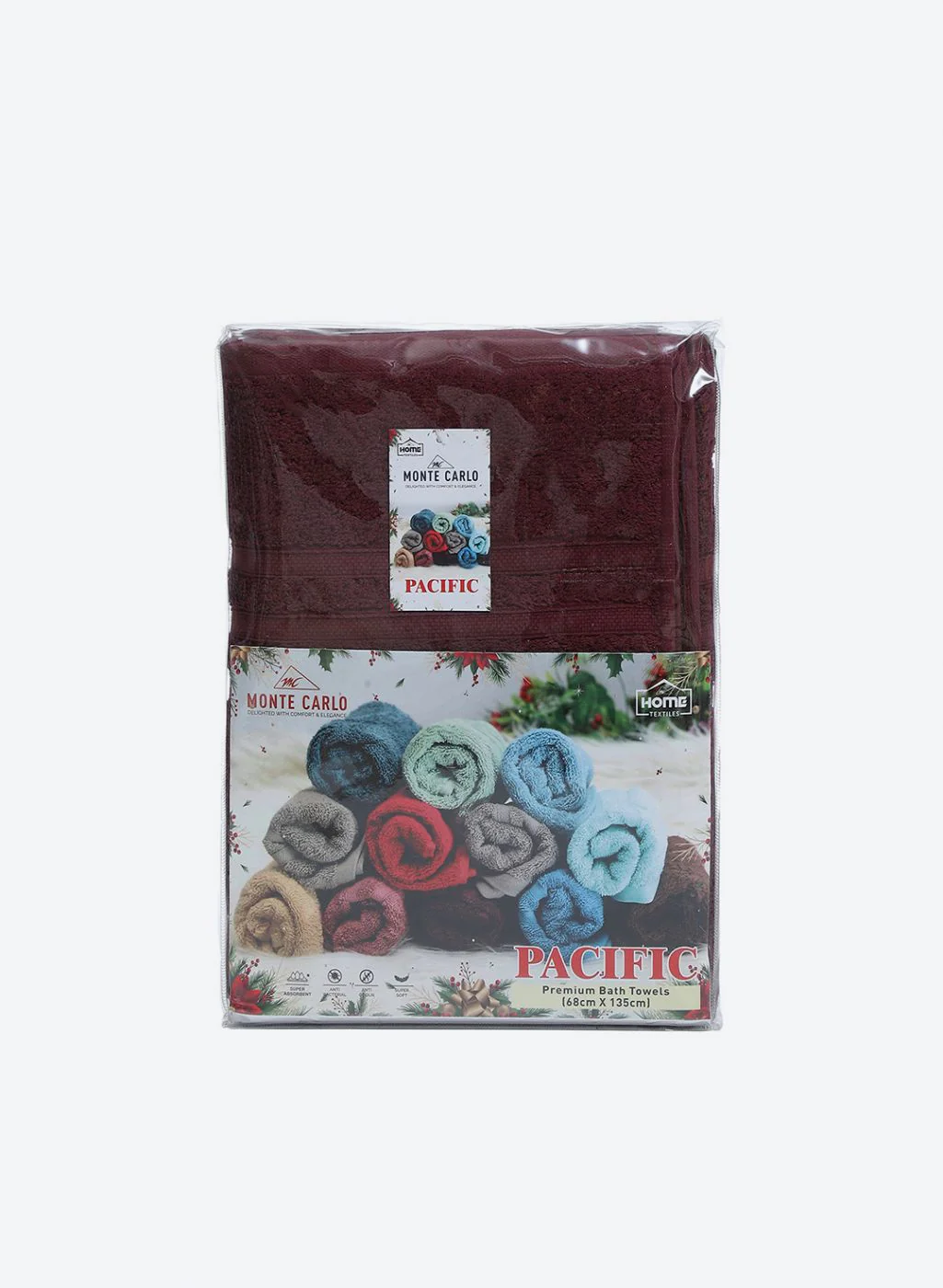 Maroon Cotton 525 GSM Bath Towel - Image 5