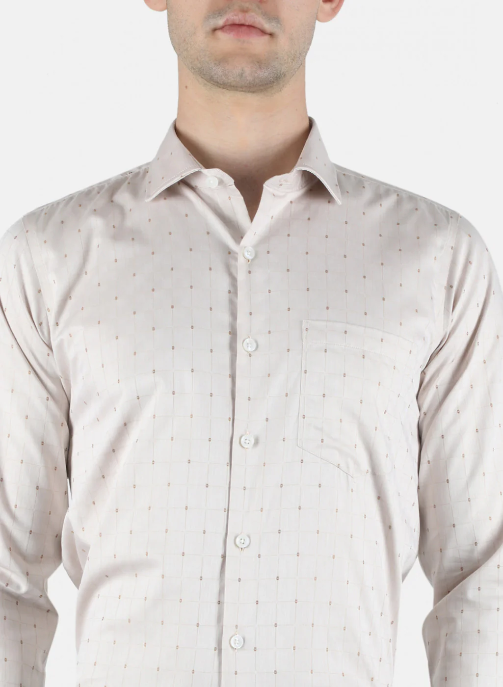 Men Beige Printed Shirt - Image 5
