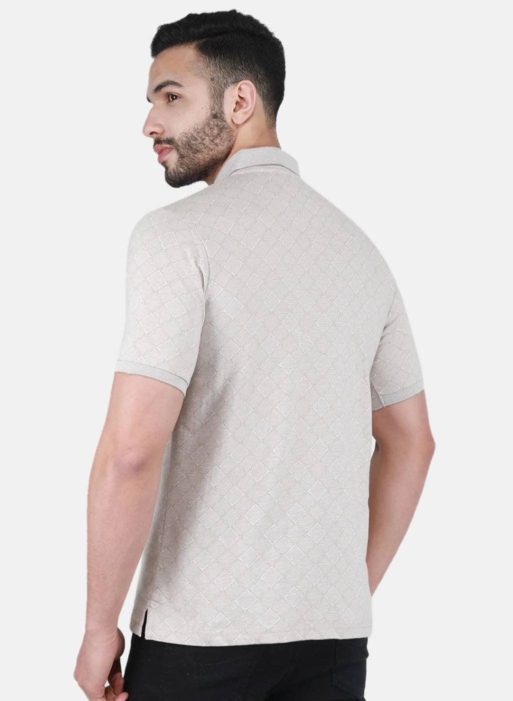 Men Beige Printed T-Shirt - Image 3