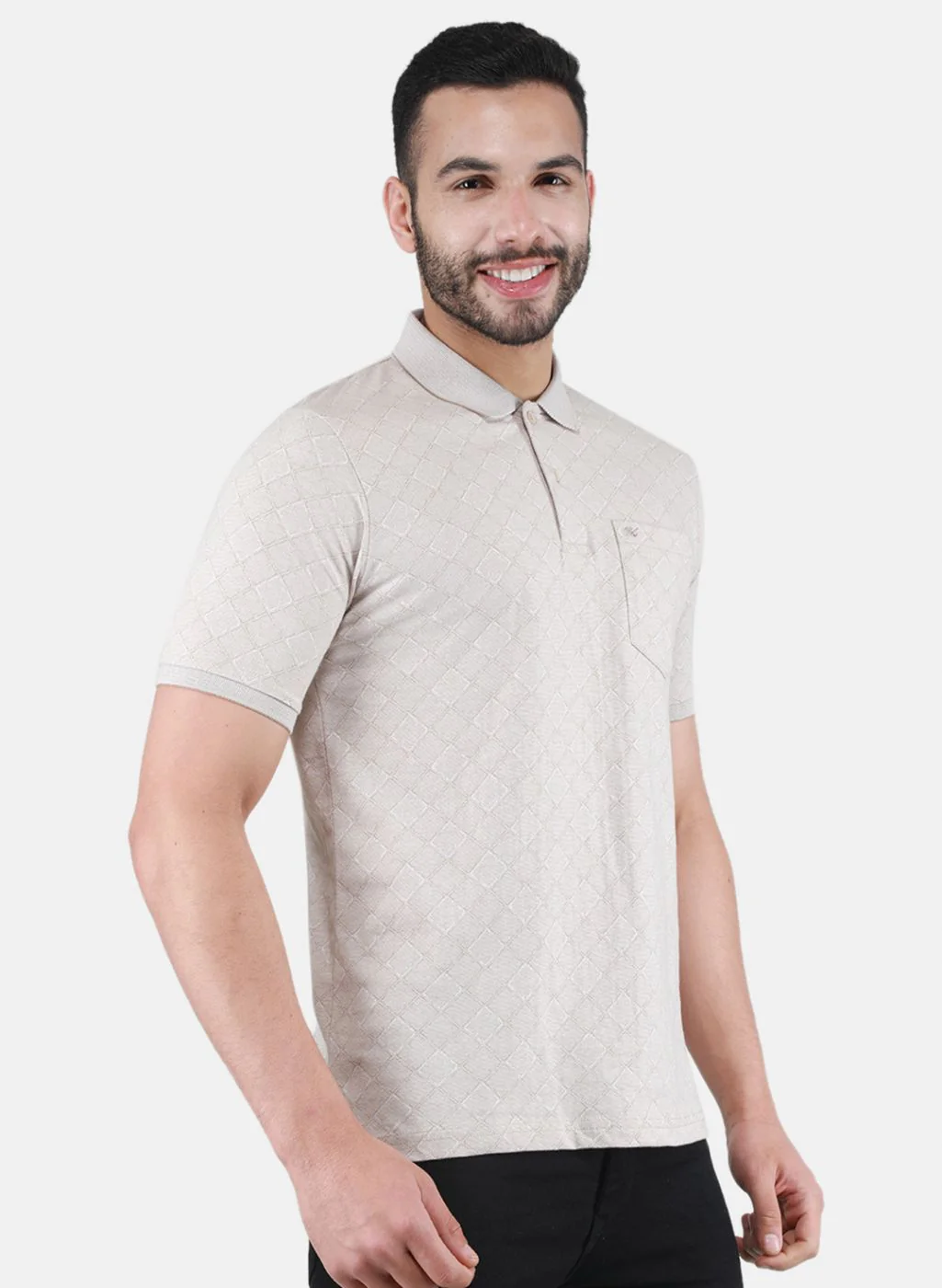 Men Beige Printed T-Shirt - Image 6
