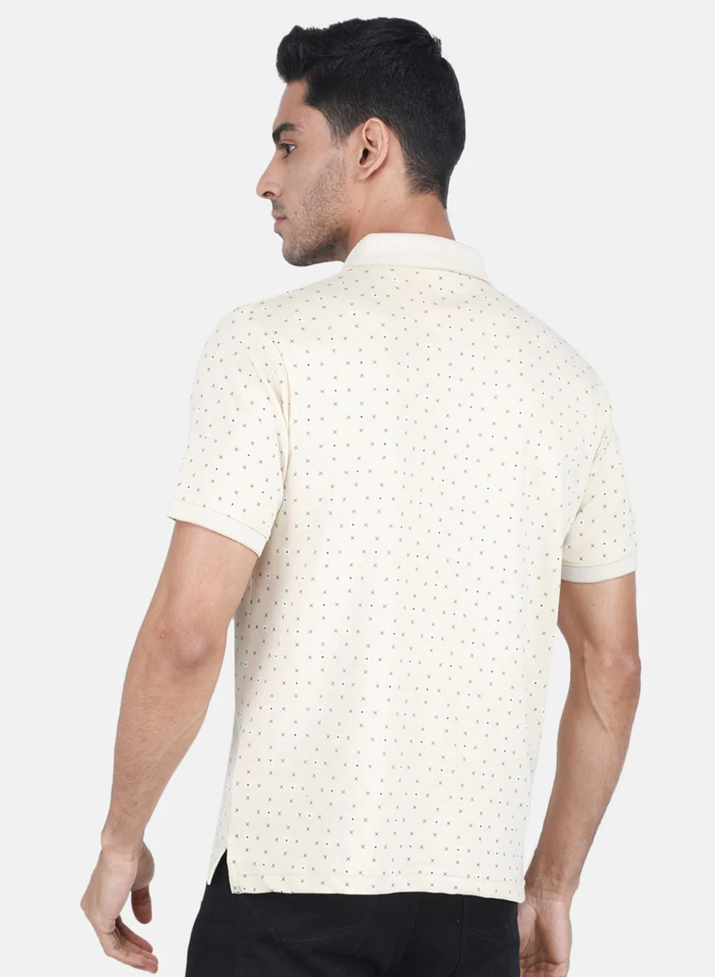 Men Beige Printed T-Shirt - Image 3