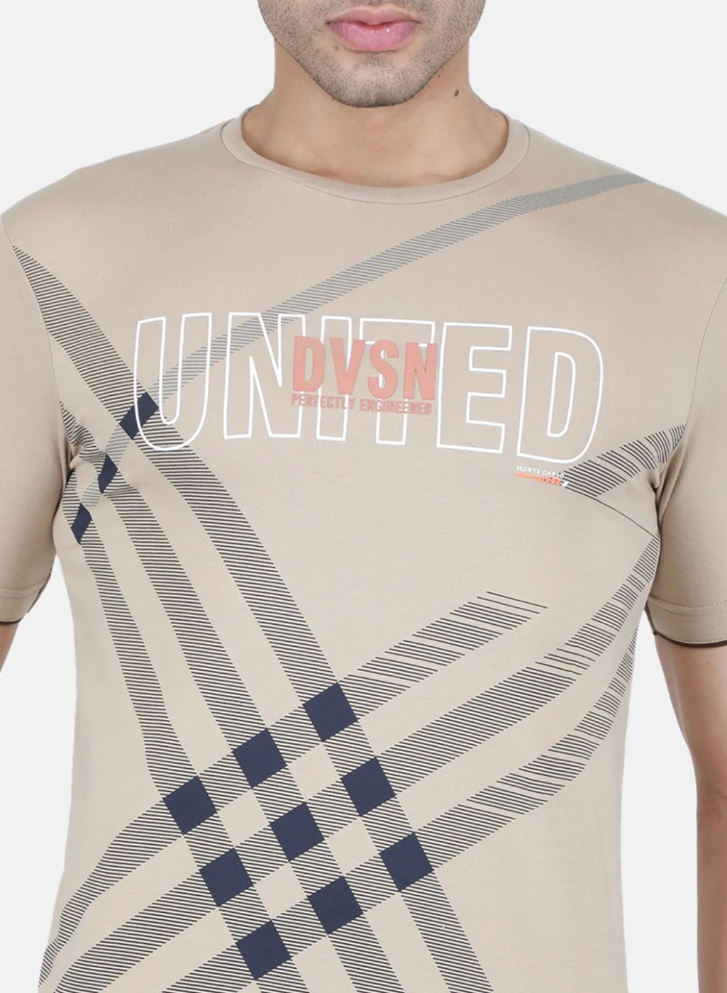 Men Beige Printed T-Shirt - Image 5
