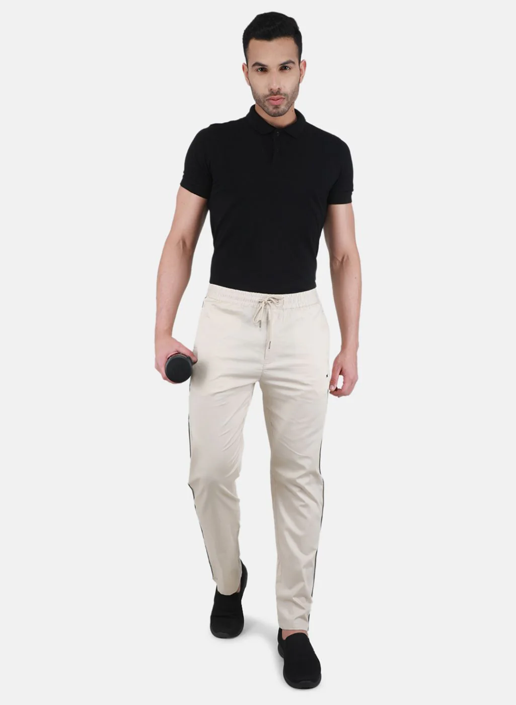Men Beige Regular Fit Lower - Image 4