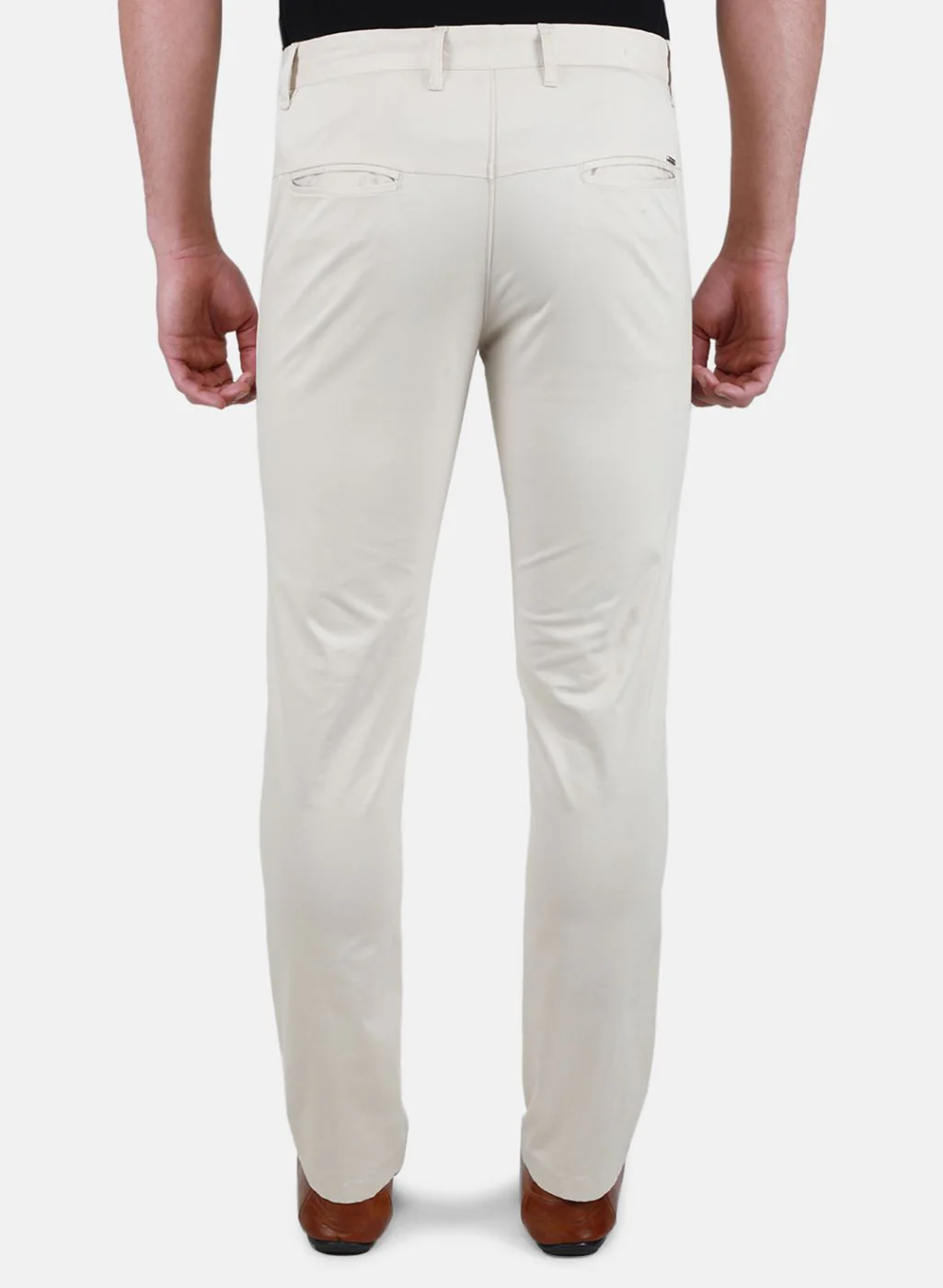 Men Beige Regular Fit Trouser - Image 3