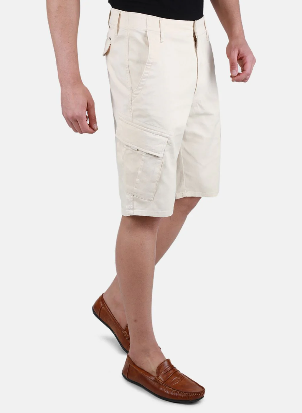 Men Beige Solid Short - Image 6