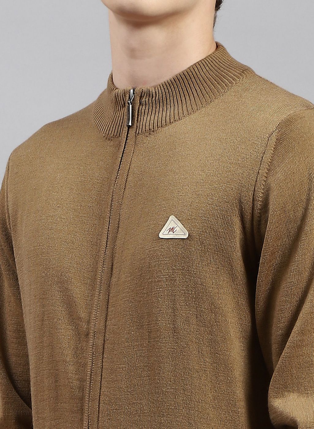 Men Beige Solid Wool blend Pullover - Image 6