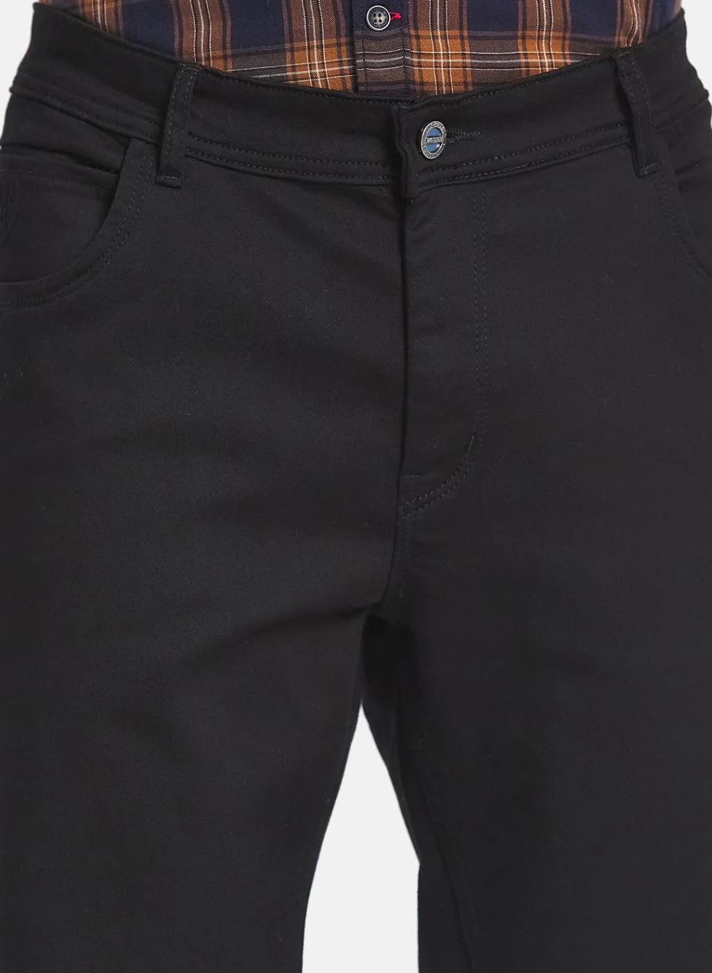 Men Black NArrow Fit Denim - Image 5