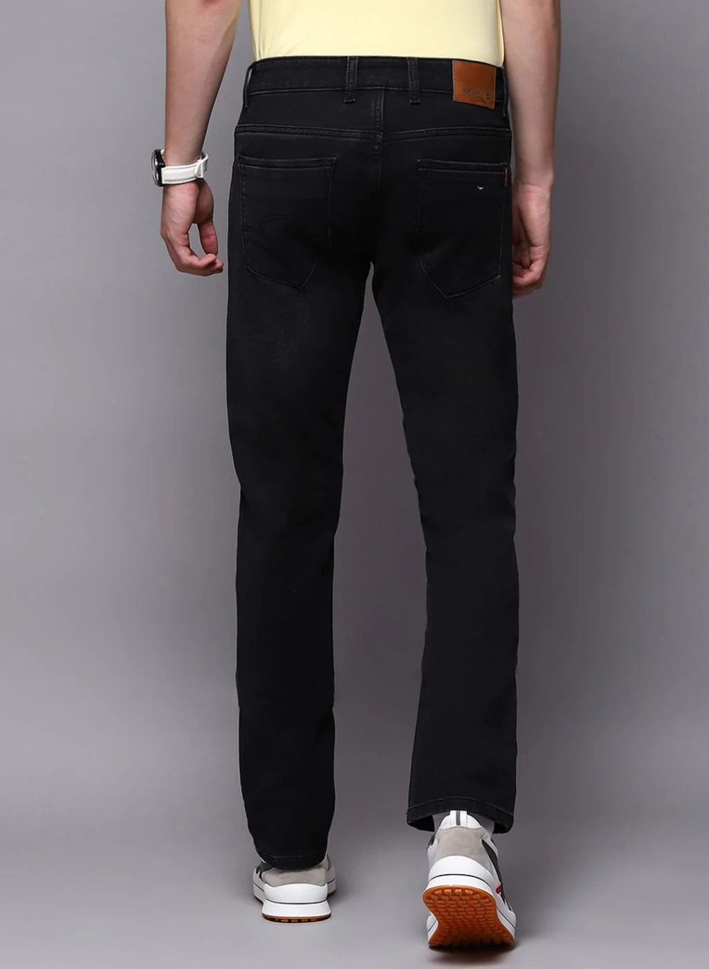 Men Black NArrow Fit Denim - Image 5