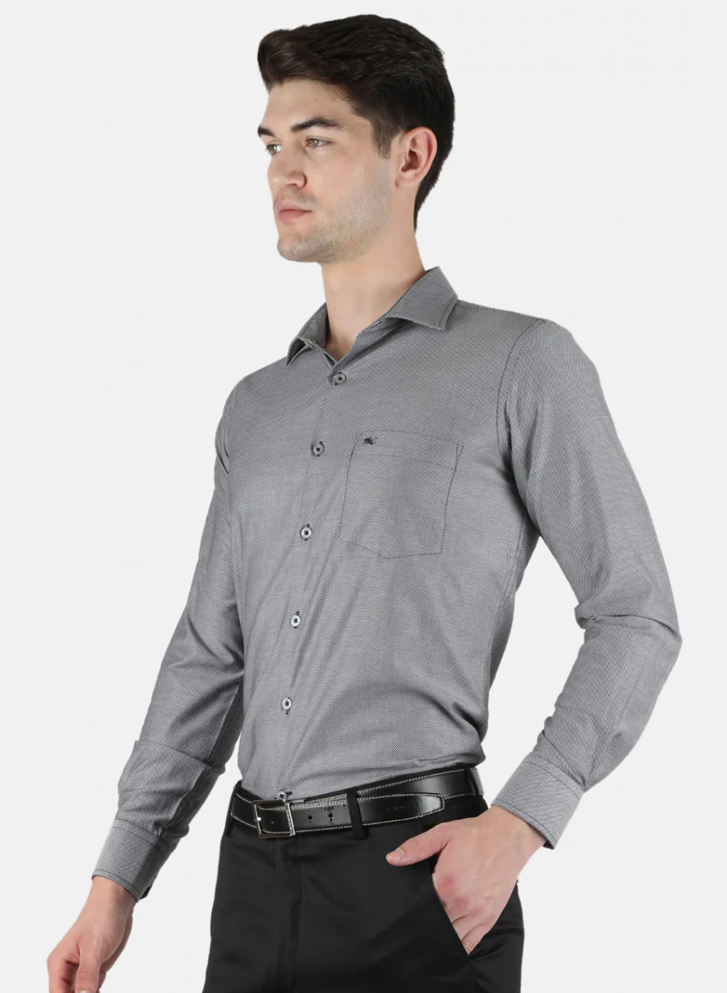 Men Black Printed Shirt - Image 2