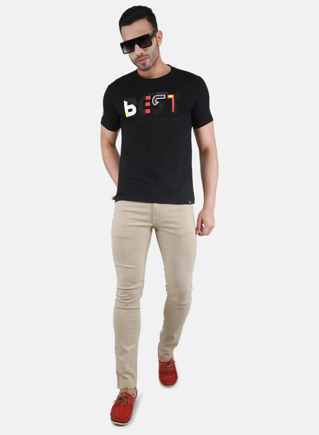 Men Black Printed T-Shirt - Image 4