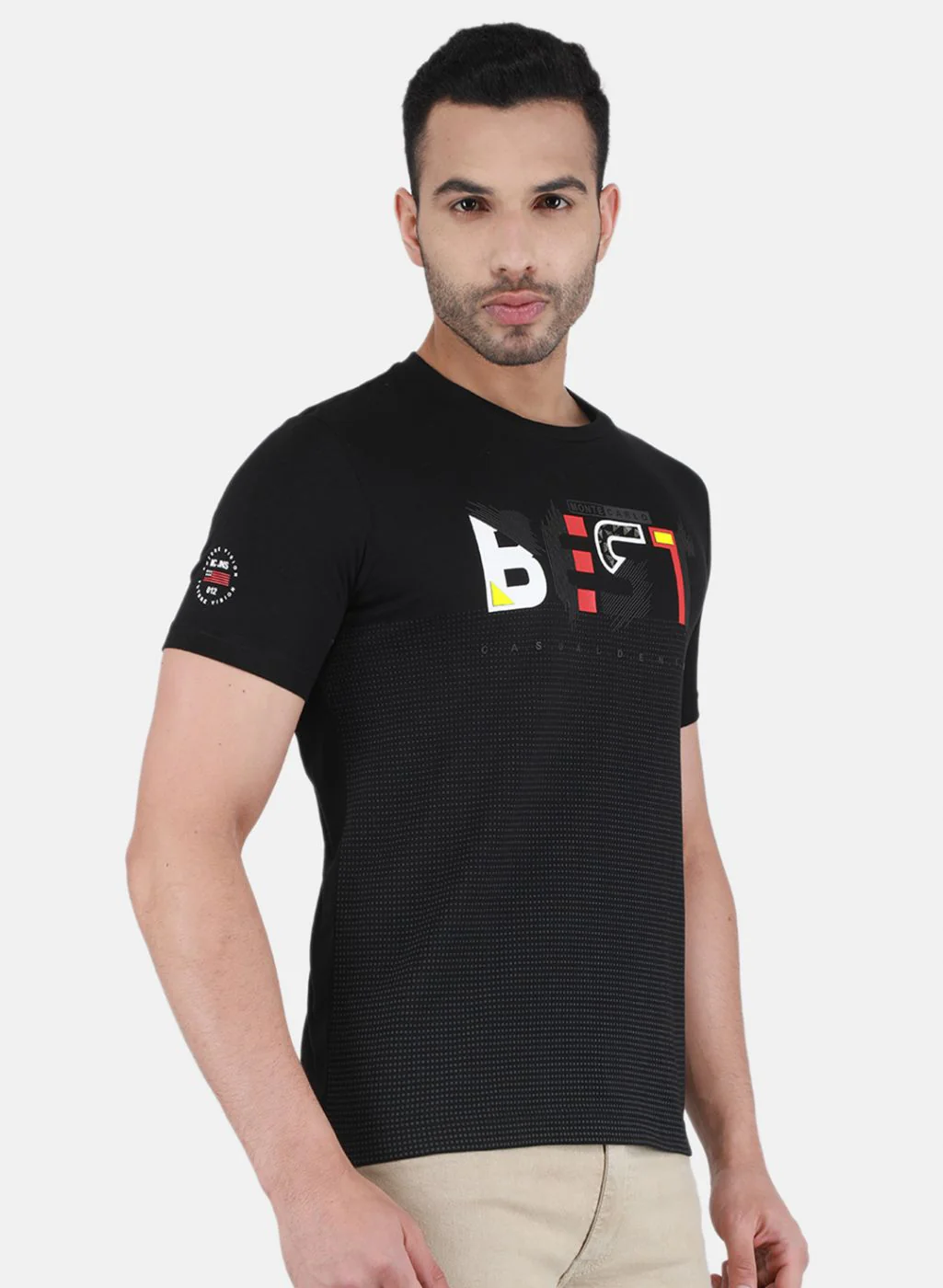 Men Black Printed T-Shirt - Image 6