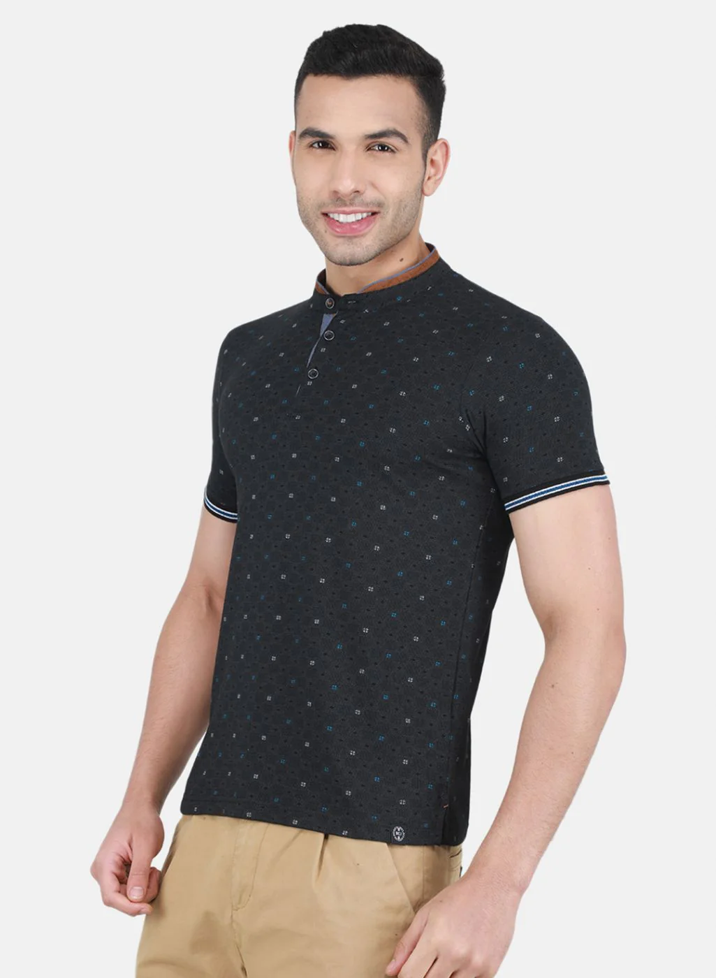 Men Black Printed T-Shirt - Image 2