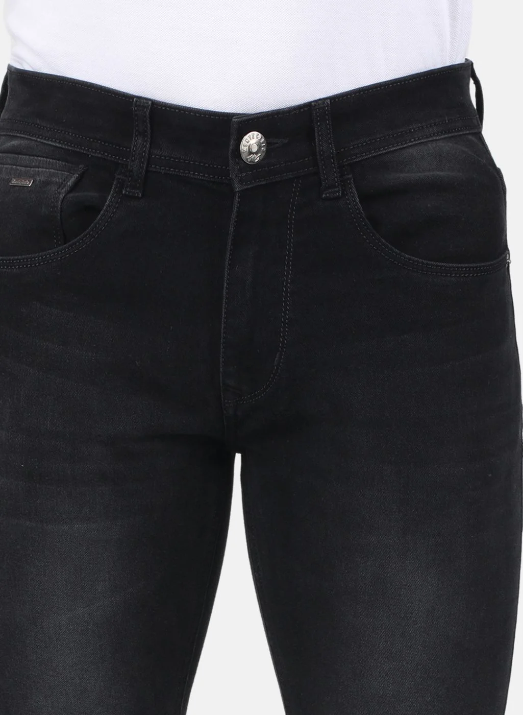 Men Black Regular Fit Denim - Image 5