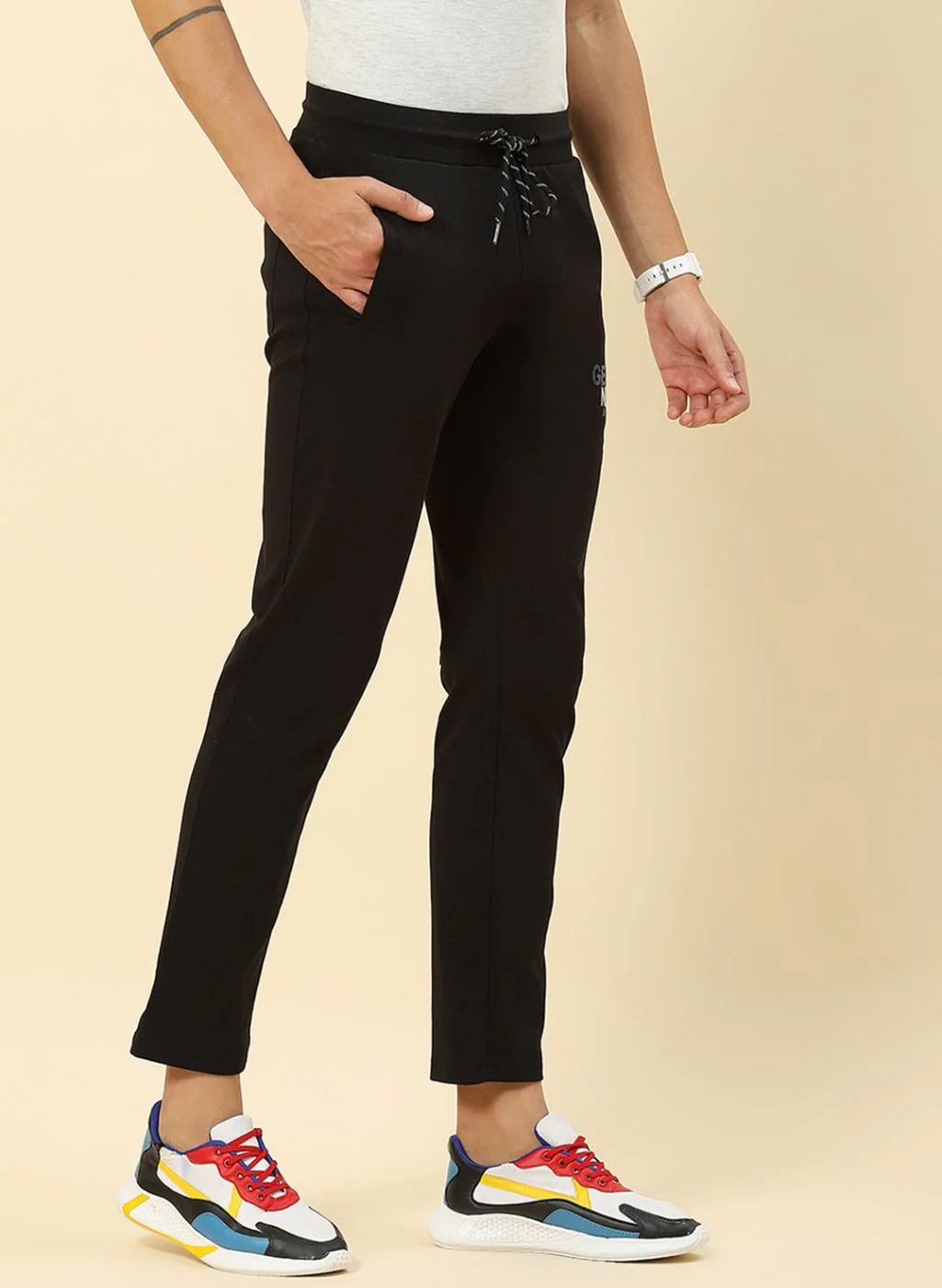 Men Black Regular Fit Lower - Image 4