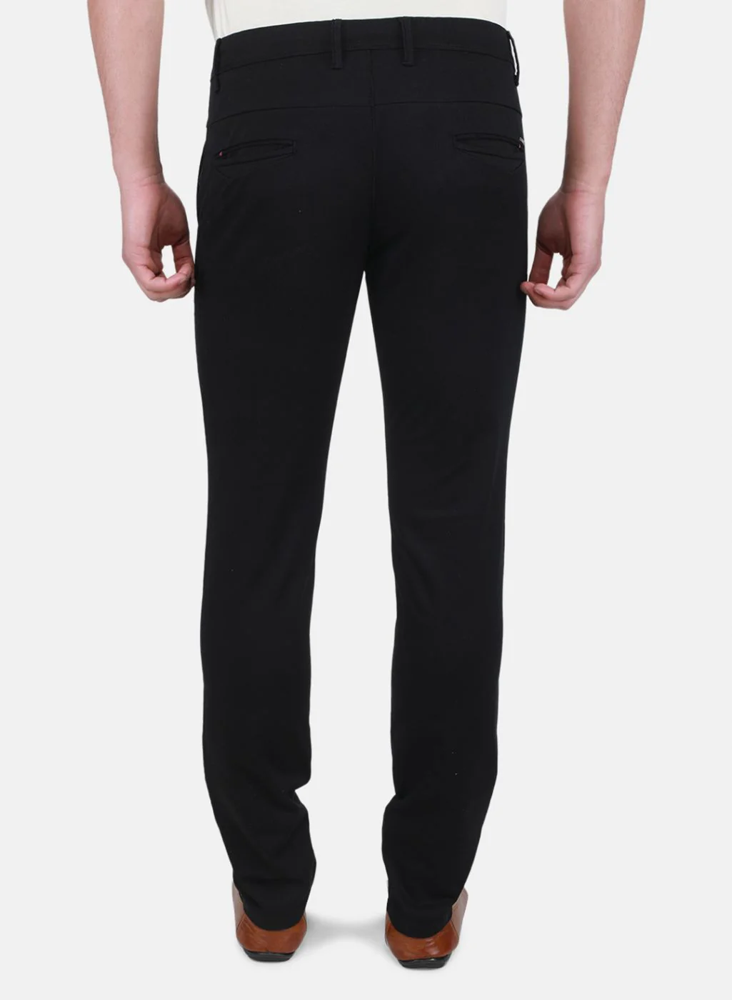 Men Black Regular Fit Trouser - Image 3