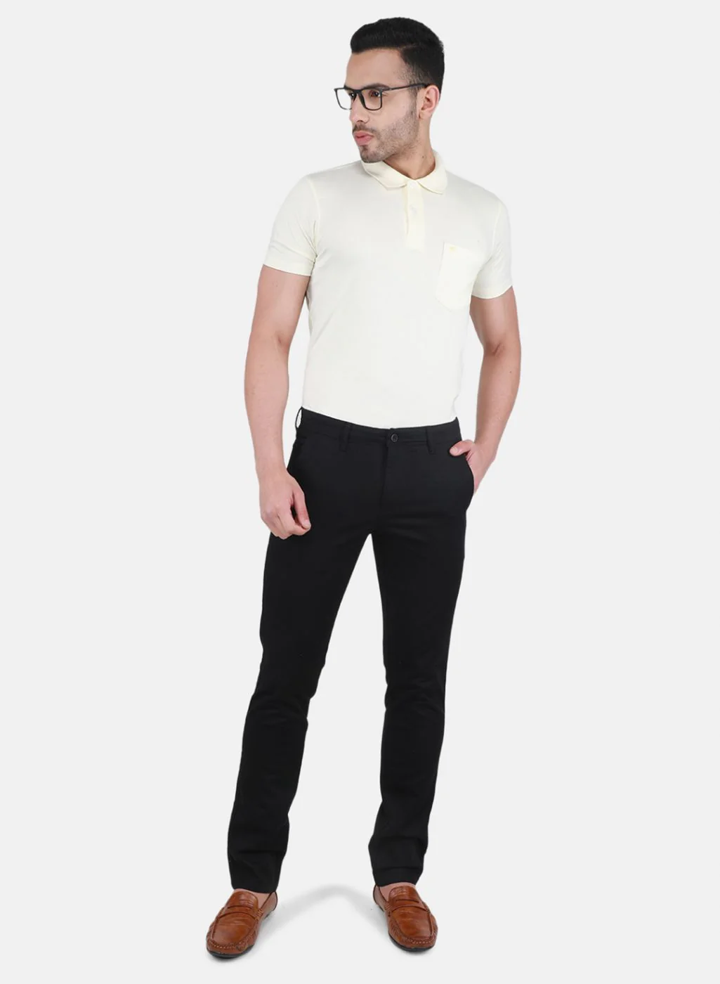Men Black Regular Fit Trouser - Image 4