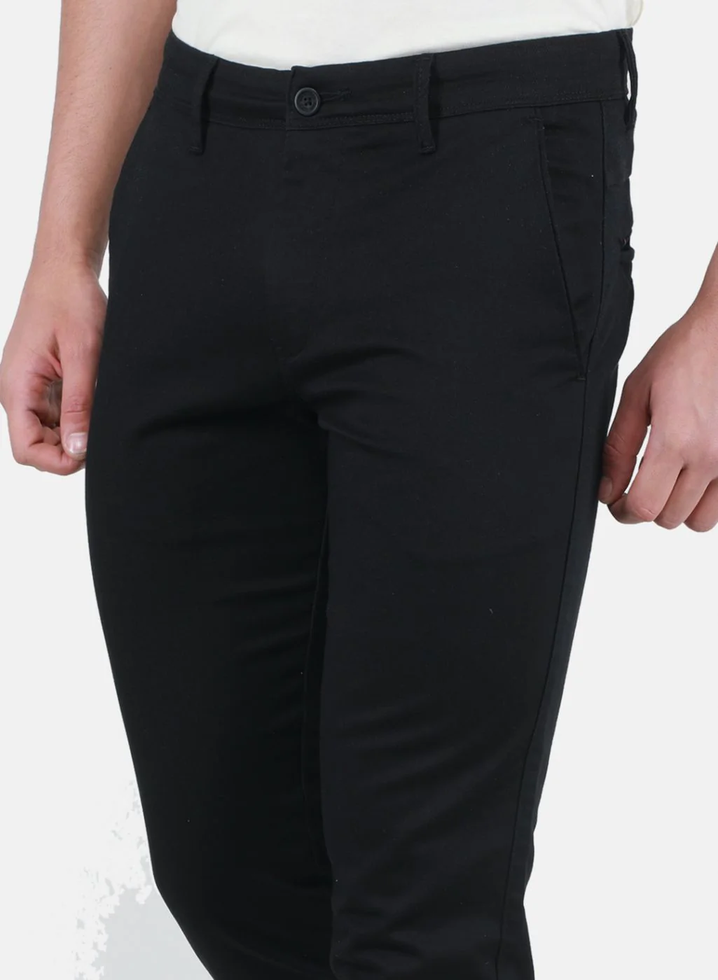 Men Black Regular Fit Trouser - Image 5