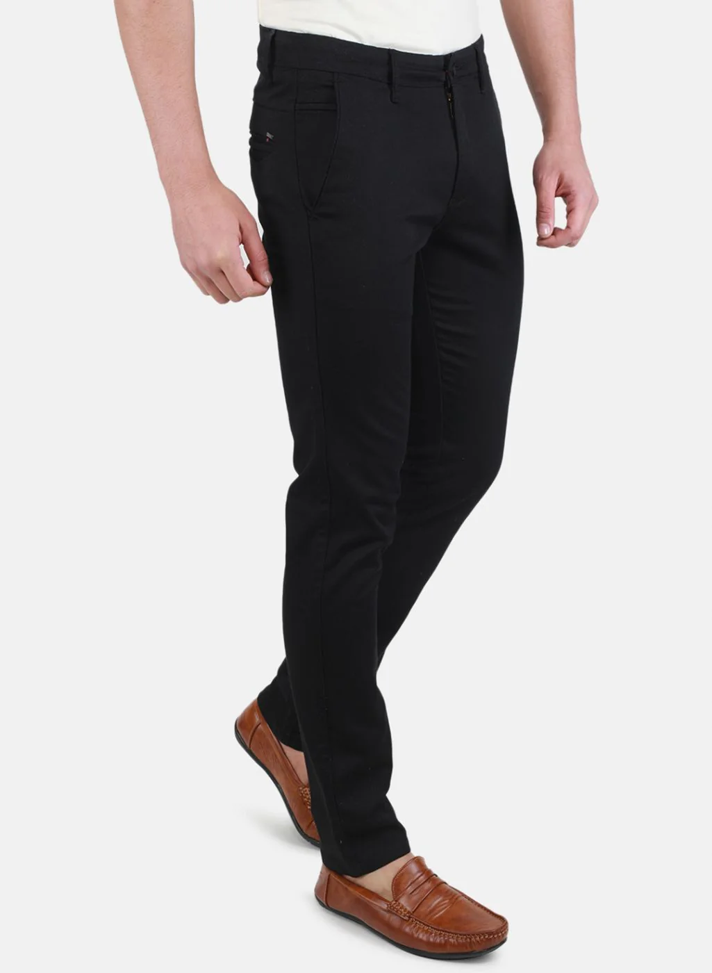 Men Black Regular Fit Trouser - Image 6