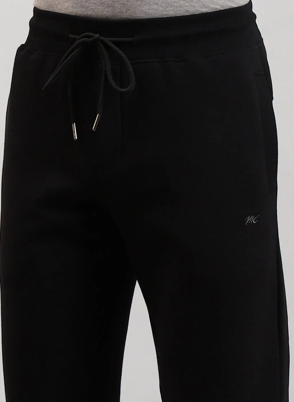 Men Black Solid Cotton Blend Winter Lower - Image 6