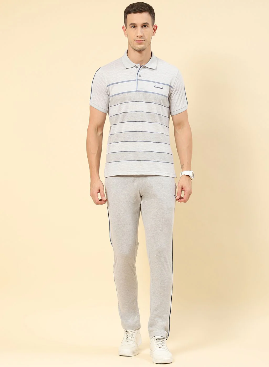Men Blue & Grey Printed Combo Set - Image 6