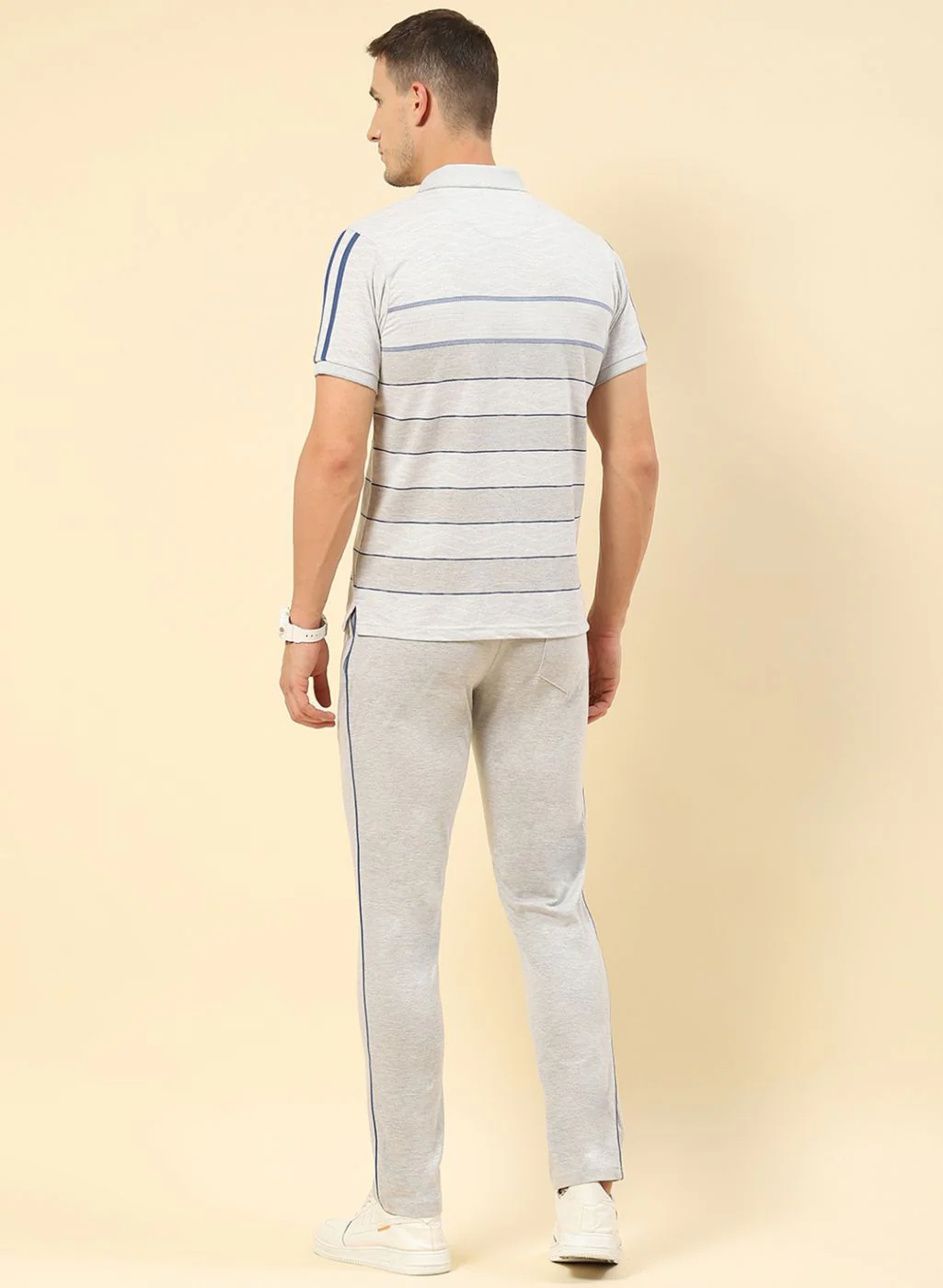 Men Blue & Grey Printed Combo Set - Image 7