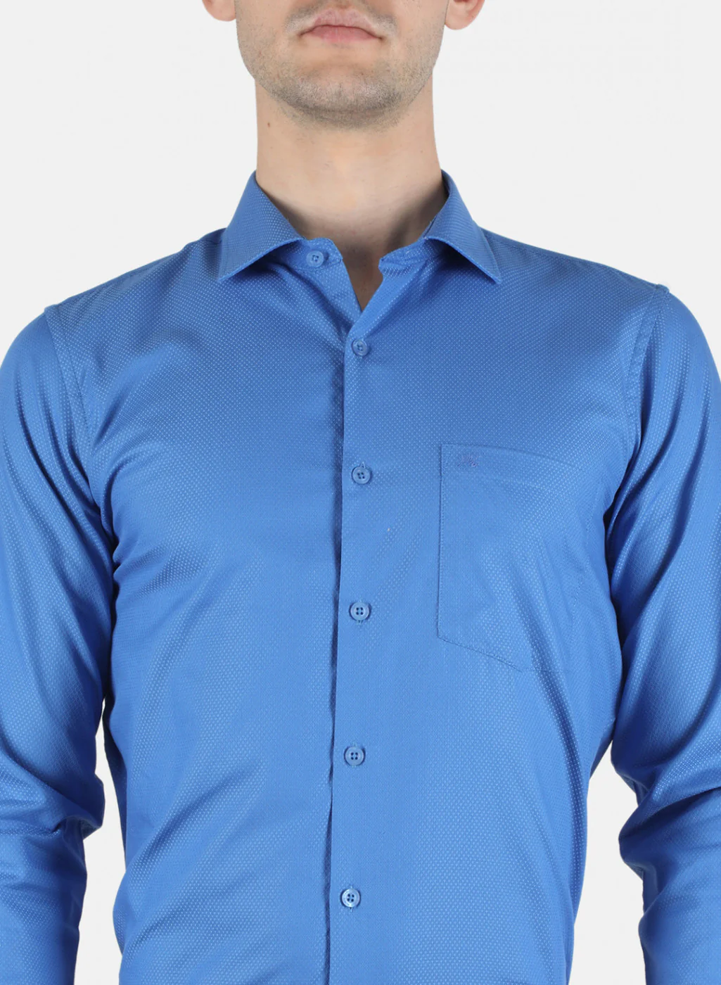 Men Blue Printed Shirt - Image 5
