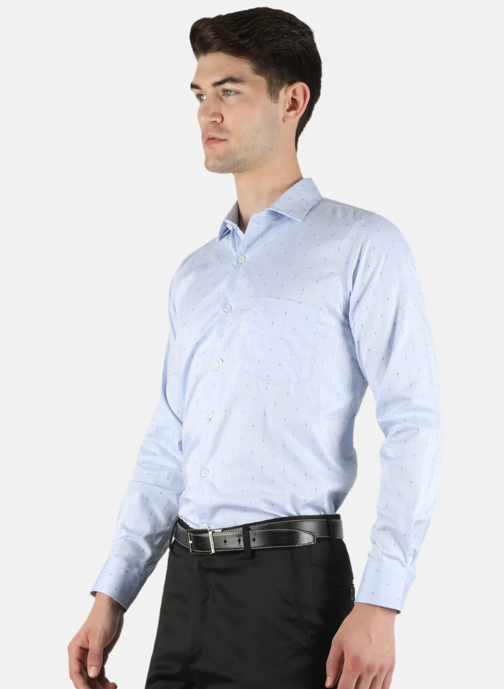 Men Blue Printed Shirt - Image 2