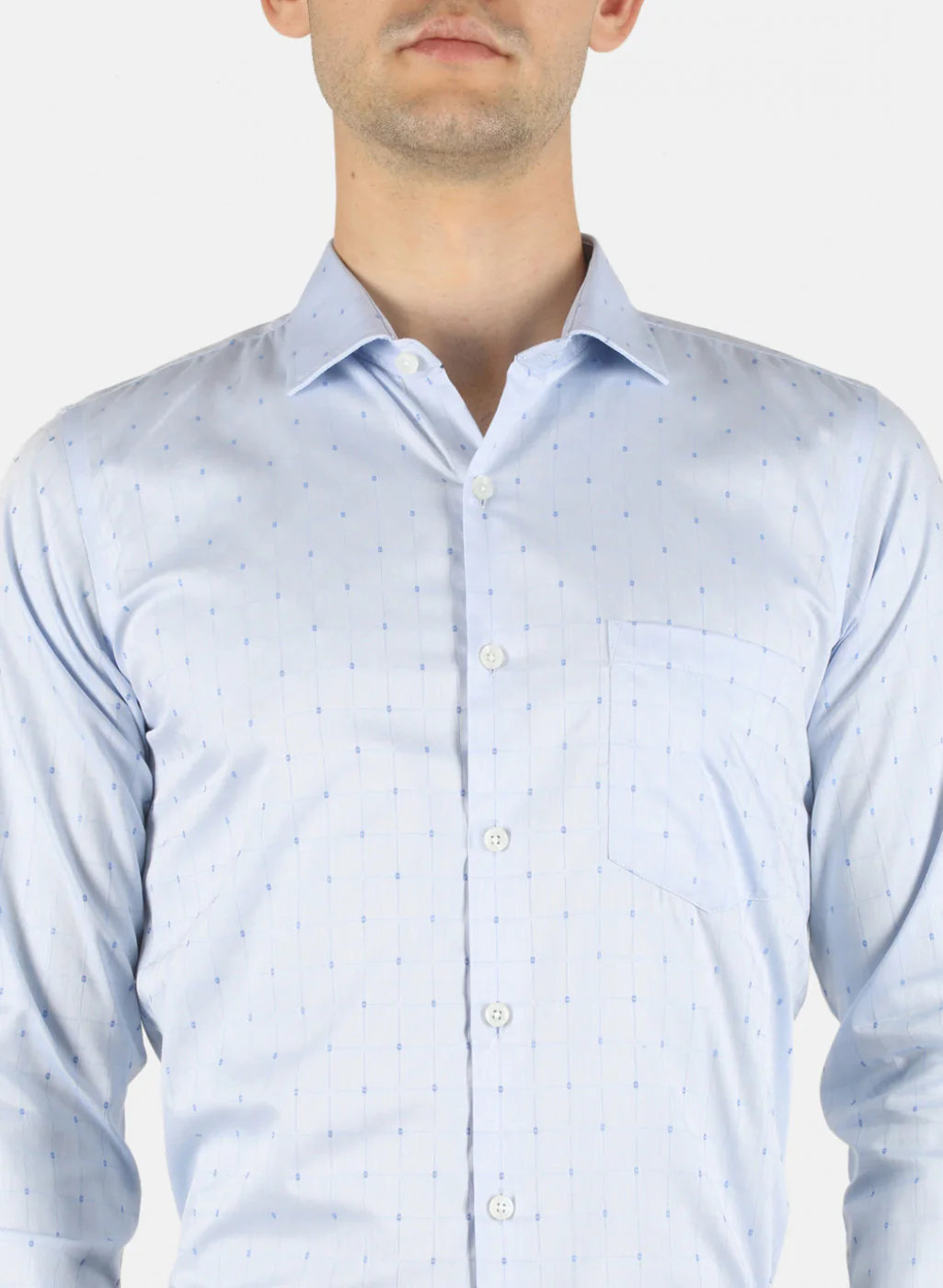 Men Blue Printed Shirt - Image 5
