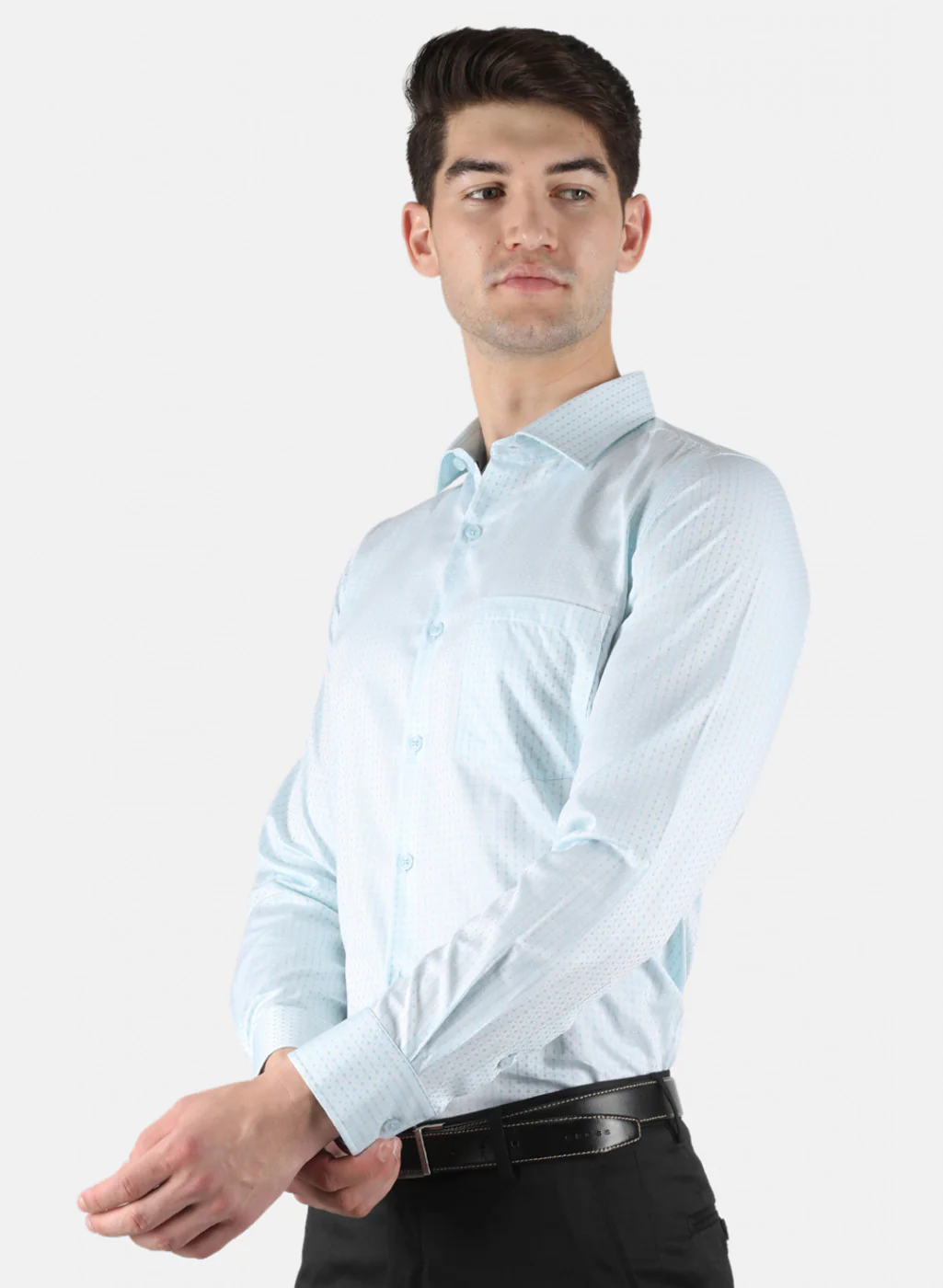 Men Blue Printed Shirt - Image 2